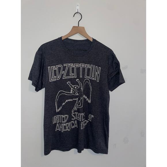 2010s Led Zeppelin Shirt United States Rock Tour Gray Graphic Tee 2011 Large - Picture 1 of 9